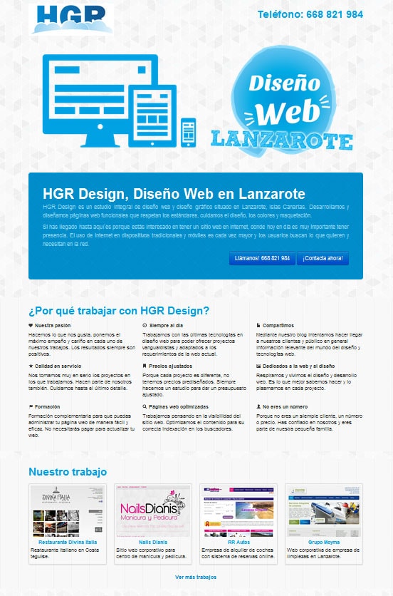 Ejemplo landing page Ejemplo para realizar una landing page o página de aterrizaje